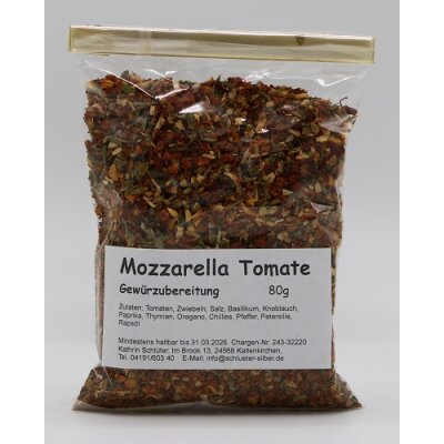 Mozarella Tomate Gew&uuml;rzzubereitung